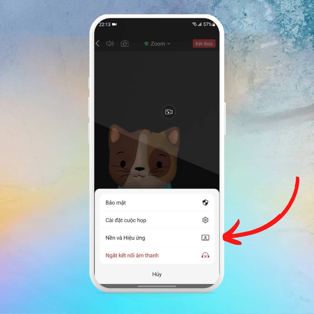 Cách đổi background trong Zoom trên điện thoại Samsung 2