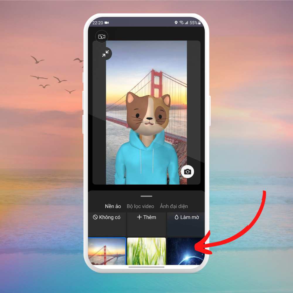 Cách đổi background trong Zoom trên điện thoại Samsung 3