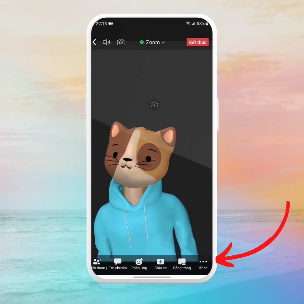 Cách đổi background trong Zoom trên điện thoại Samsung 1