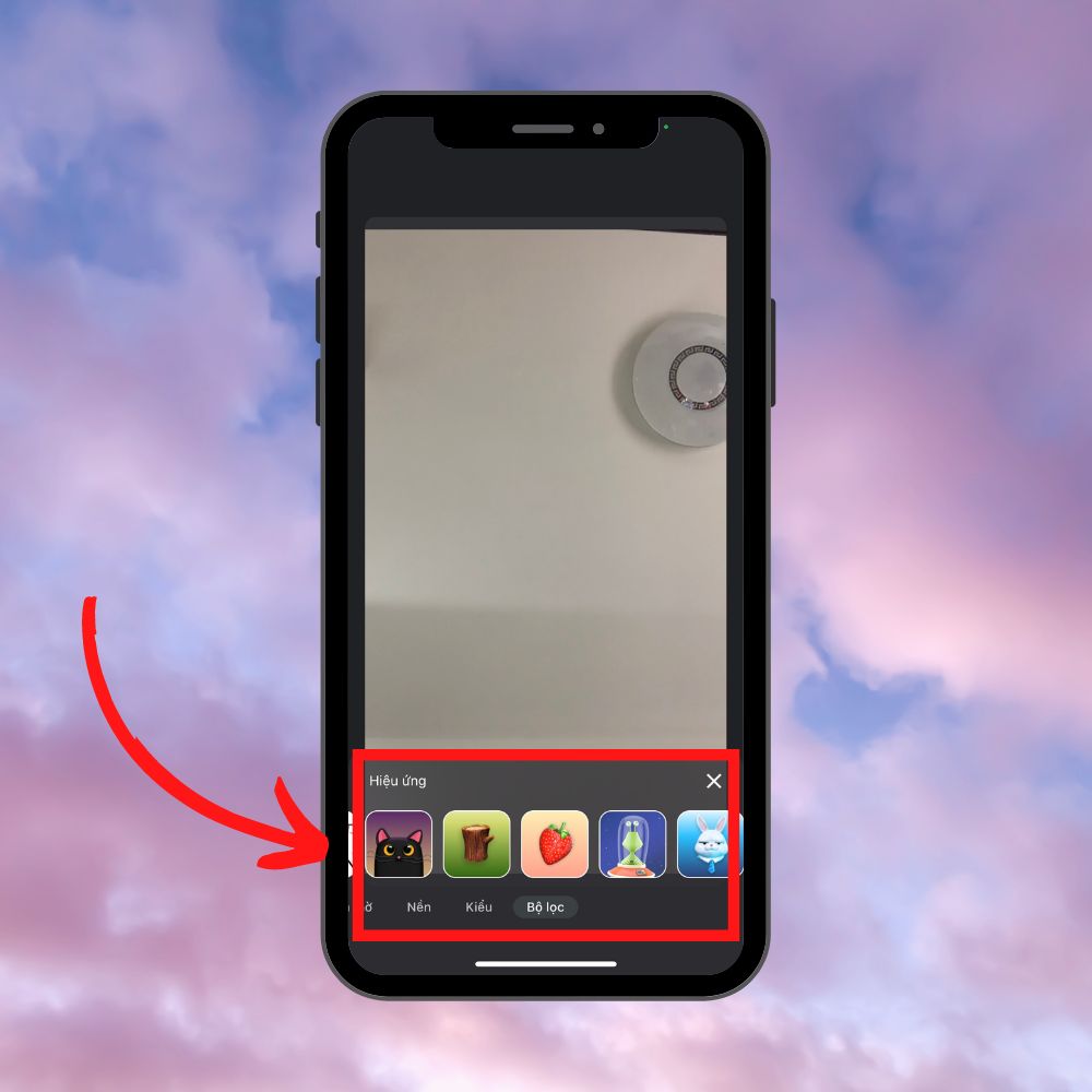Cách dùng filter trên Google Meet trên điện thoại đơn giản 2