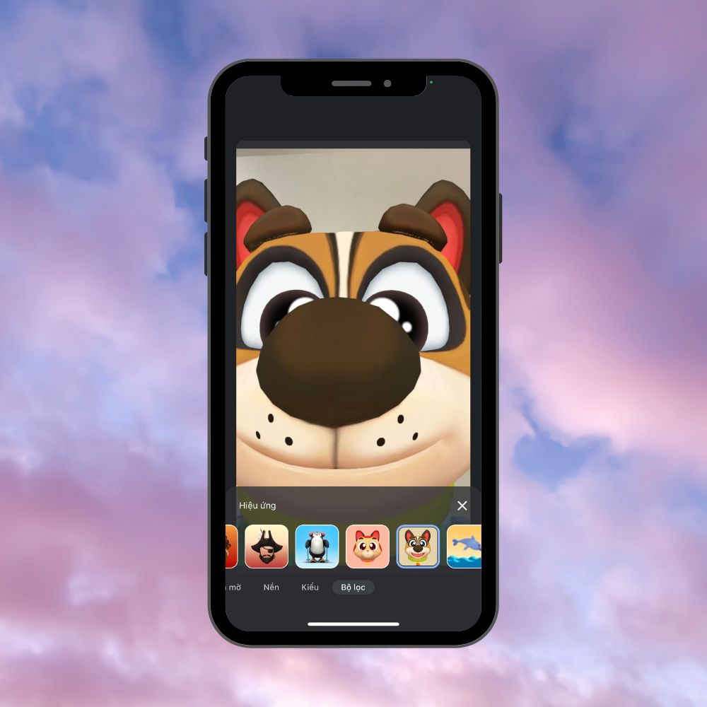 Cách dùng filter trên Google Meet trên điện thoại đơn giản 3