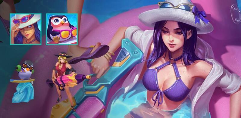 skin caitlyn tiệc bể bơi