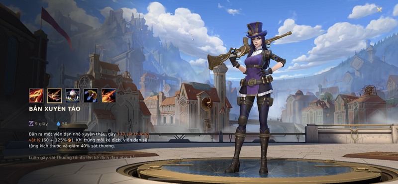 chiêu 1 Caitlyn Tốc Chiến