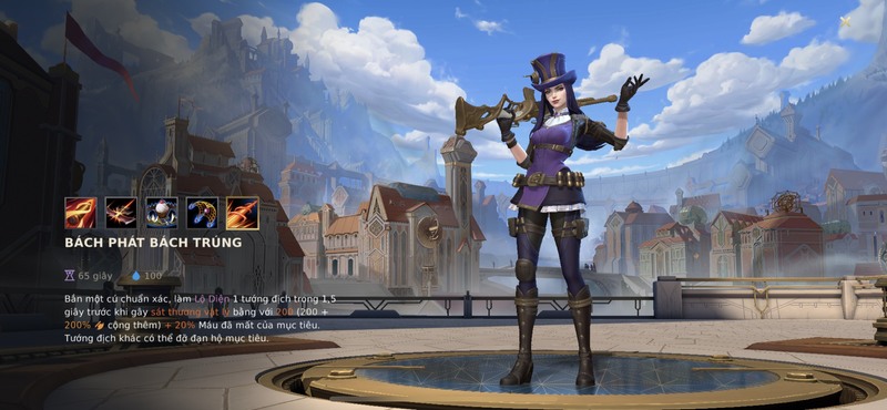 chiêu 4 tướng caitlyn game tốc chiến