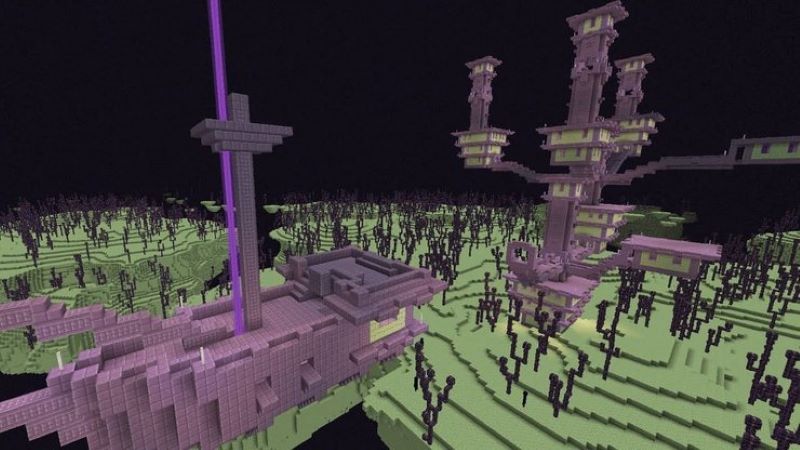 kim cương ở End City khu vực trong minecraft