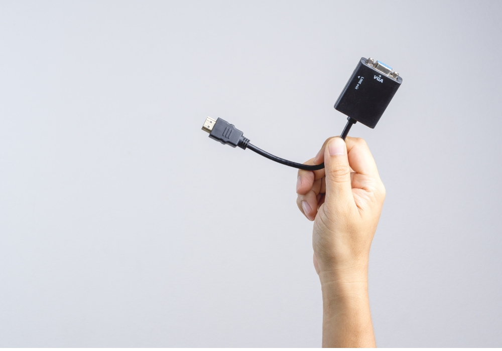 Kết nối iPad với máy chiếu bằng cáp - Bước 1 