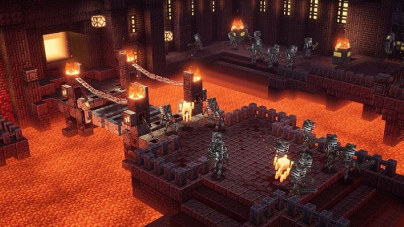 kim cương ở Pháo Đài Nether khu vực trong minecraft