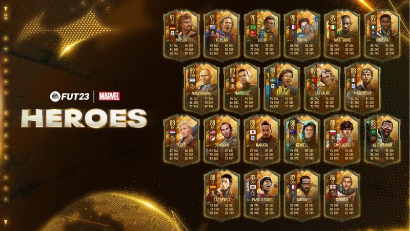 quà thẻ heroes trong chế độ Fifa 23 world cup mới