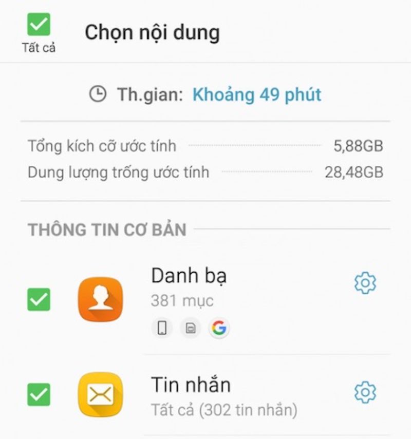 Cách chuyển dữ liệu từ Oppo sang Samsung bằng Smart Switch bước 7