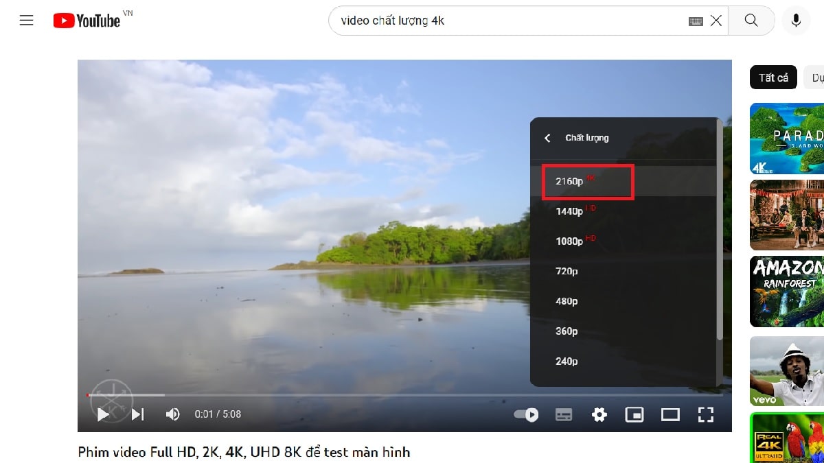 Điều kiện để tải và cài video Youtube 4K