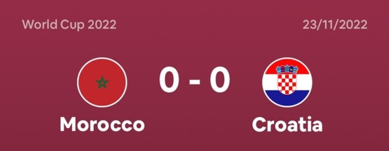 tỉ số ma-rốc vs croatia 0-0