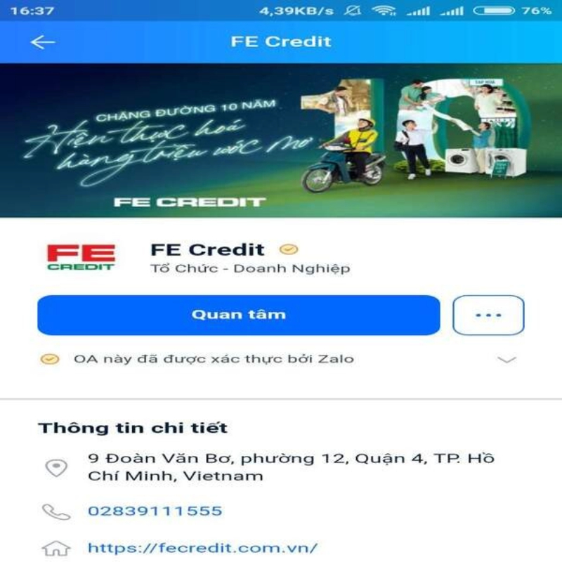 Tra cứu hợp đồng FE bằng CMND trên Zalo