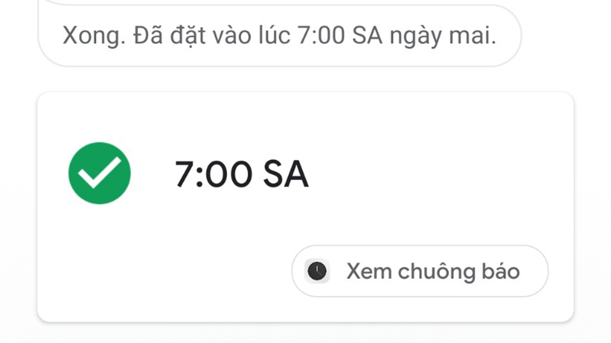 Người dùng còn có thể sử dụng câu lệnh Ok Google để đặt hẹn báo thức