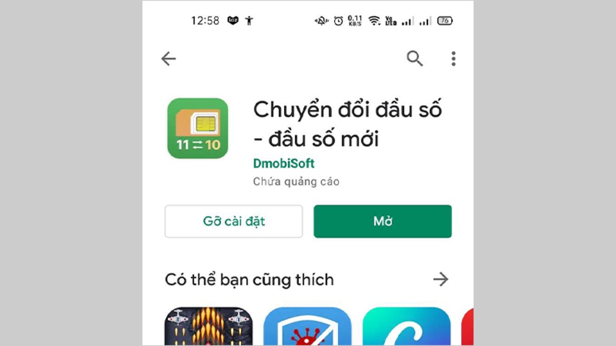 Tải ứng dụng chuyển đổi đầu số - đầu số mới từ CH Play/ Appstore về máy.