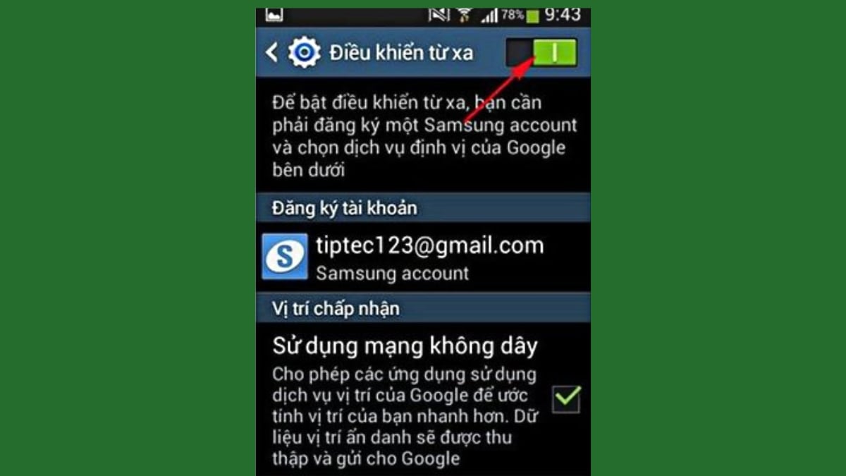 cài định vị giữa 2 điện thoại Samsung