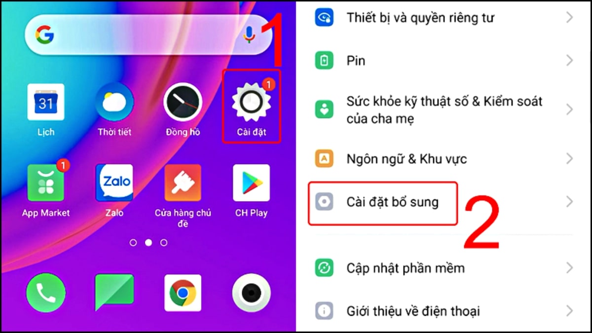 Cách cài định vị giữa 2 điện thoại Oppo