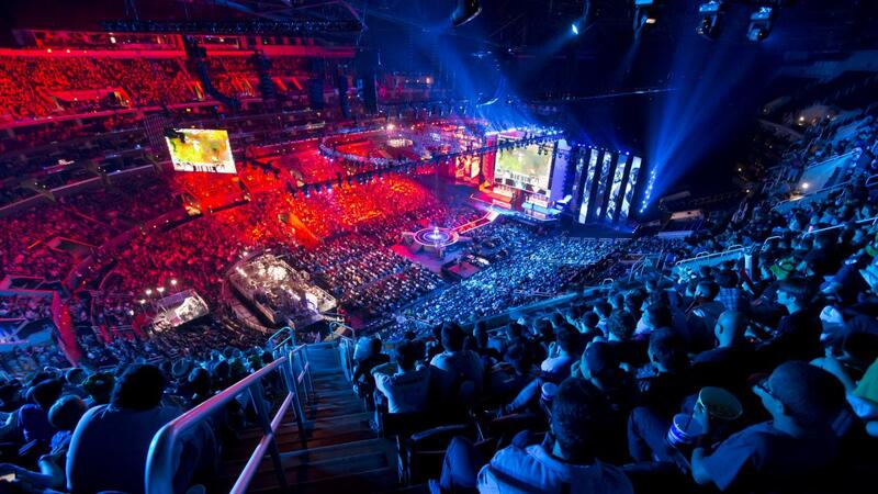 sân khấu tổ chức giải CKTG 2015 tại Wembley Arena, London