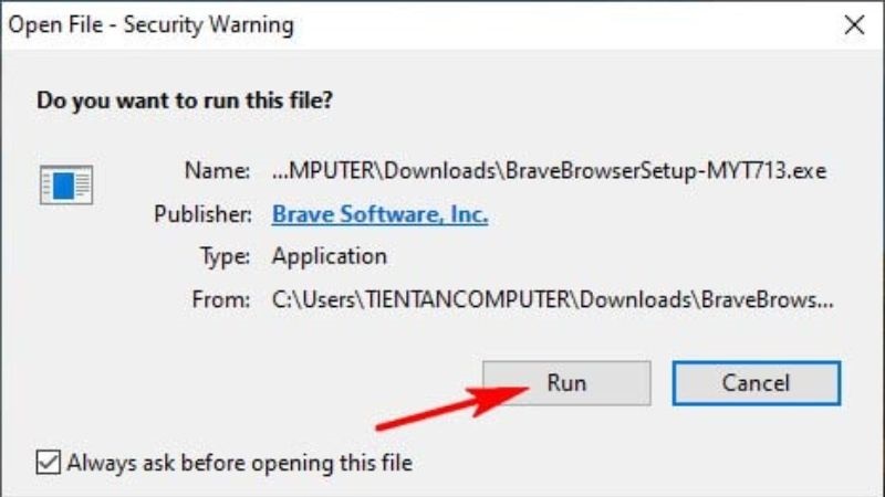 Cách Download và cài đặt Brave Browser trên máy tính bước 3