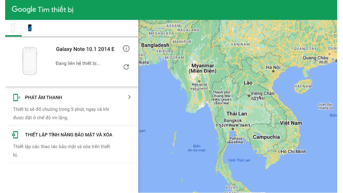 Cách tìm điện thoại bị mất qua Google