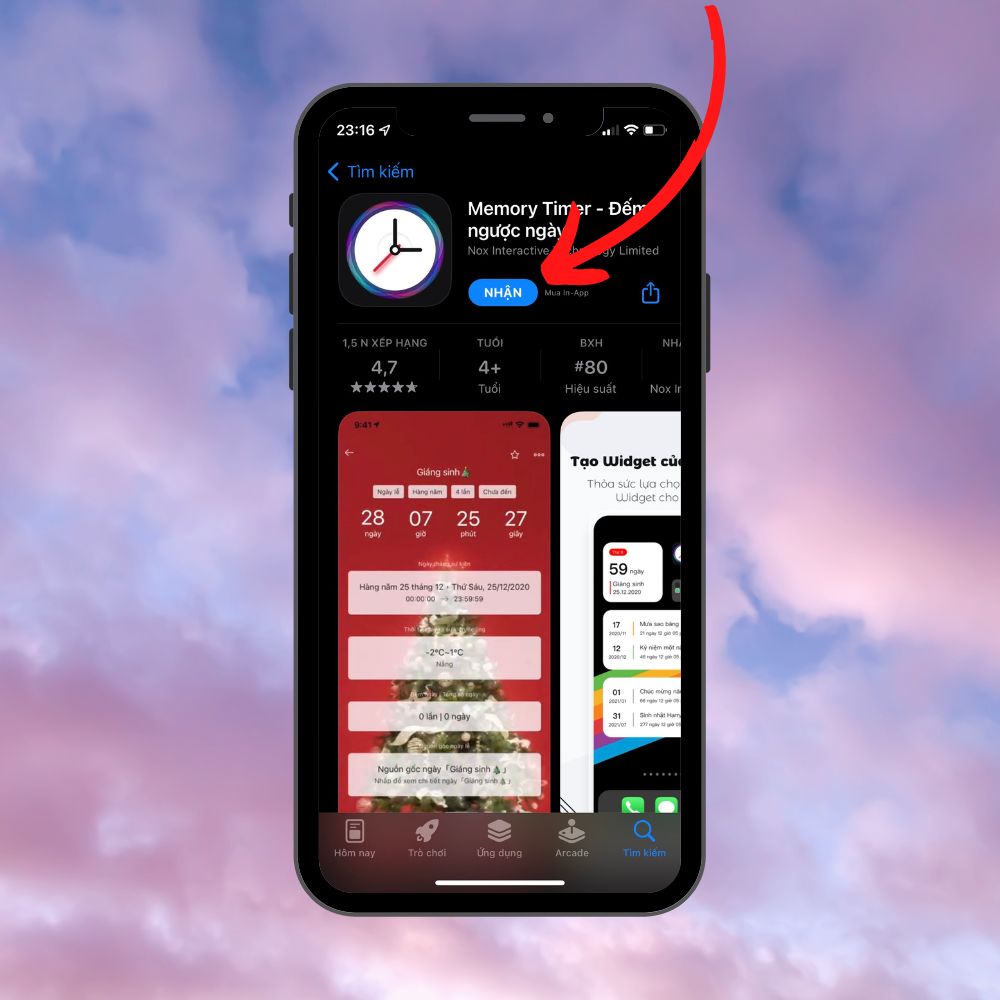 Cách tạo đồng hồ đếm ngược thời gian Tết 2023 trên m àn hình iPhone 1