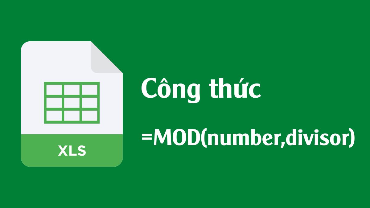 công thức hàm chia lấy dư MOD