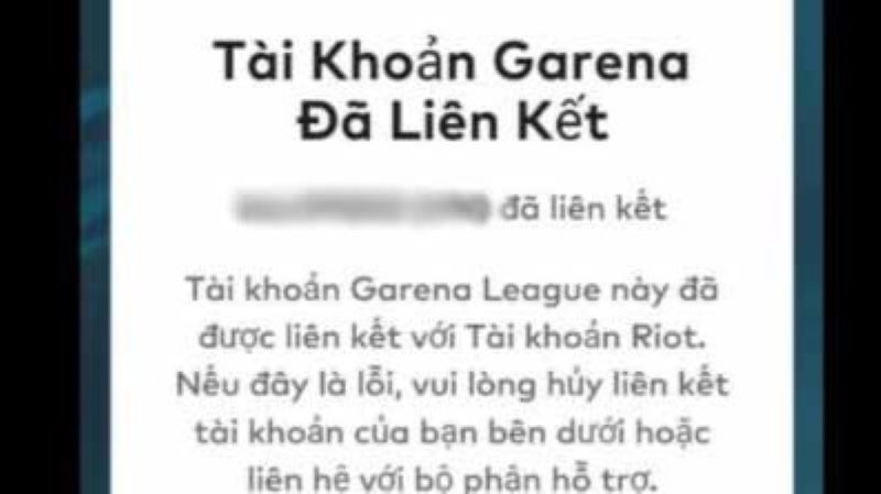 huỷ liên kết tài khoản Garena LMHT với Riot Games