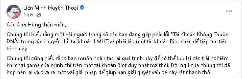 tính năng mới huỷ liên kết tài khoản Garena LMHT với Riot Games