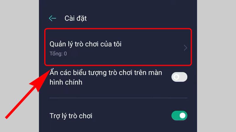 Cách tải không gian trò chơi Realme bước 2