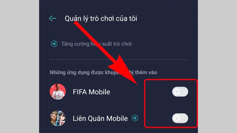 Cách tải không gian trò chơi Realme bước 3