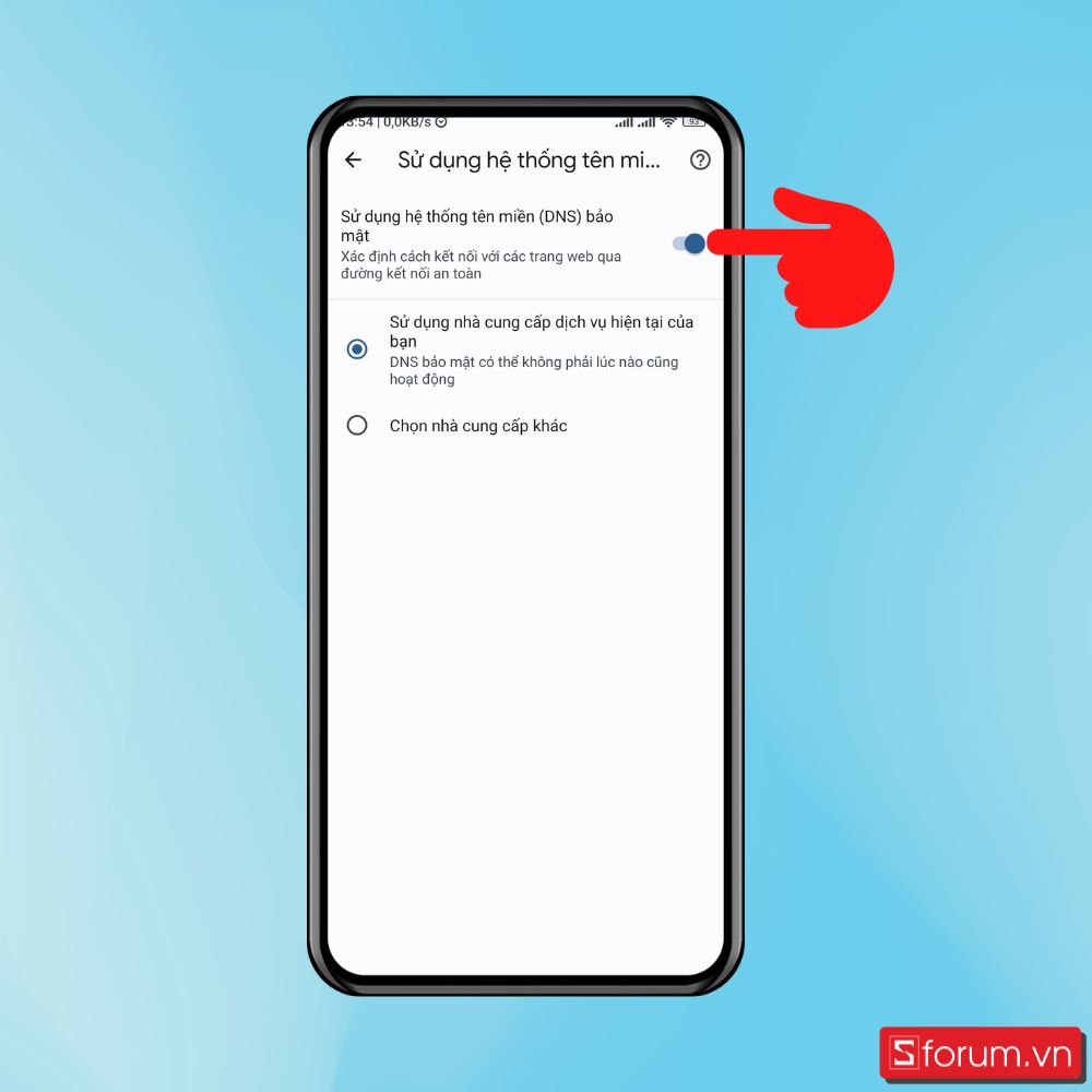 Kích hoạt DNS over HTTPS trên Google Chrome cho điện thoại - Bước 3