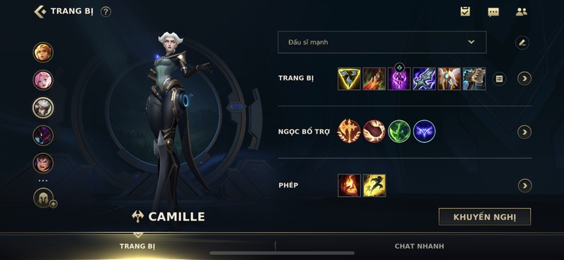 Lên đồ cho tướng Camilla đi top Tốc Chiến