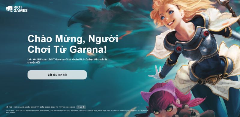 liên kết tài khoản Garena LMHT với Riot Games