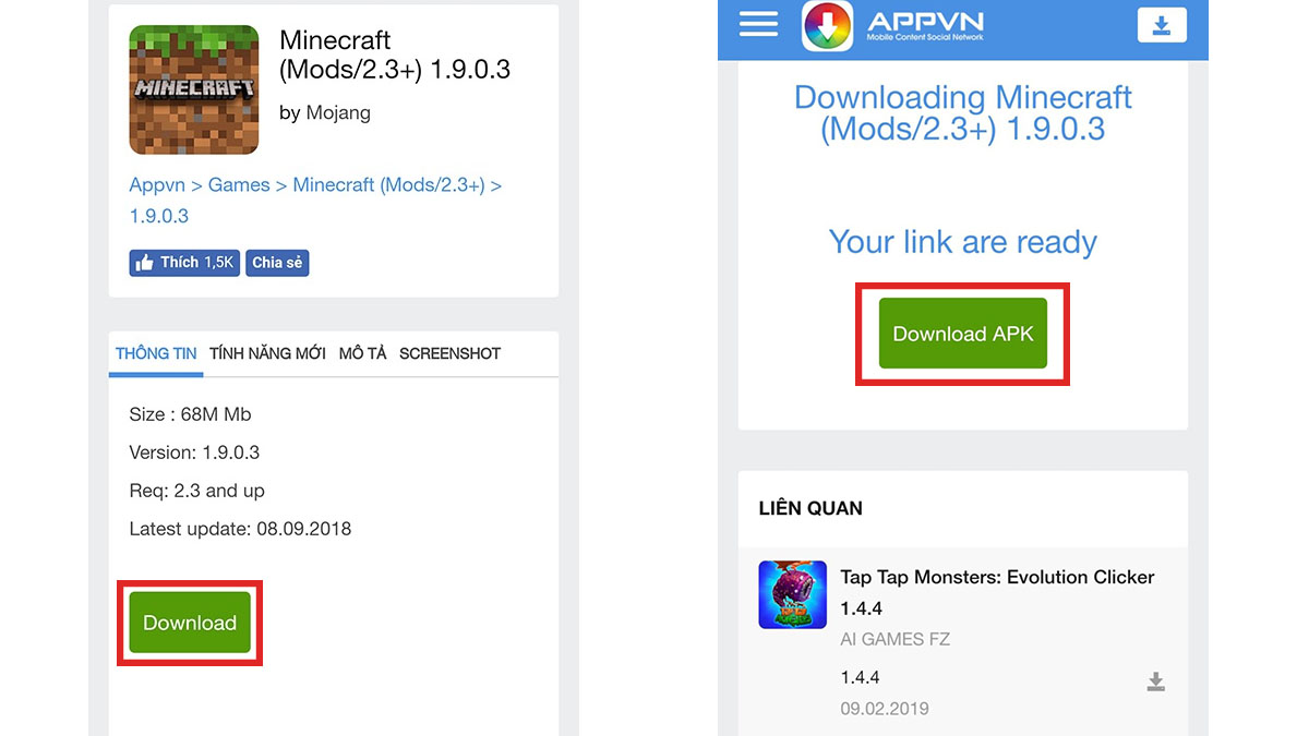 Cách tải Minecraft trên điện thoại Android, IOS bước 3