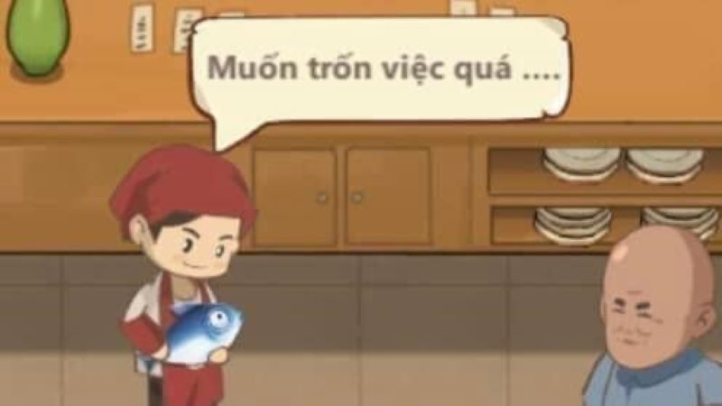 khoảnh khắc nhân viên game Tiệm Lẩu Đường Hạnh Phúc