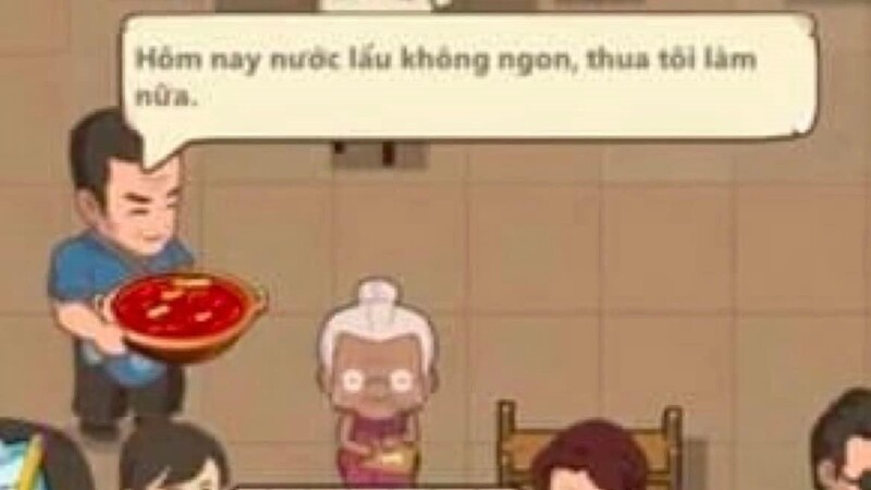 khoảnh khắc nhân viên game Tiệm Lẩu Đường Hạnh Phúc
