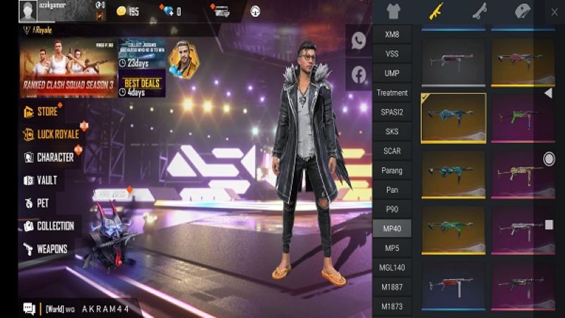 Nicoo Free Fire mod skin nhân vật và skin súng