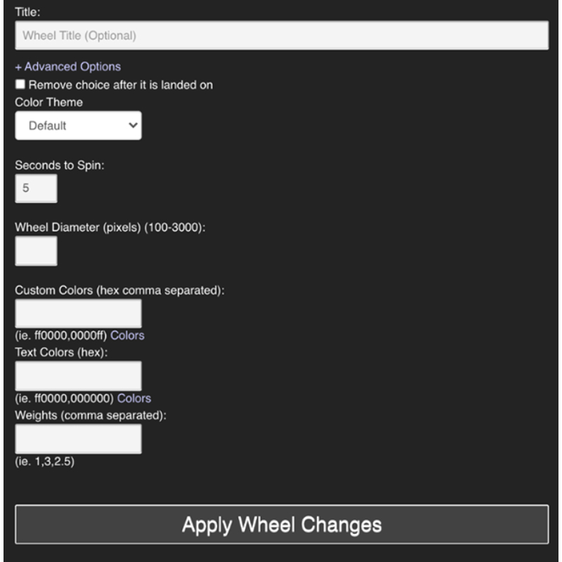Tạo vòng quay may mắn miễn phí với Wheel Decide bước 2
