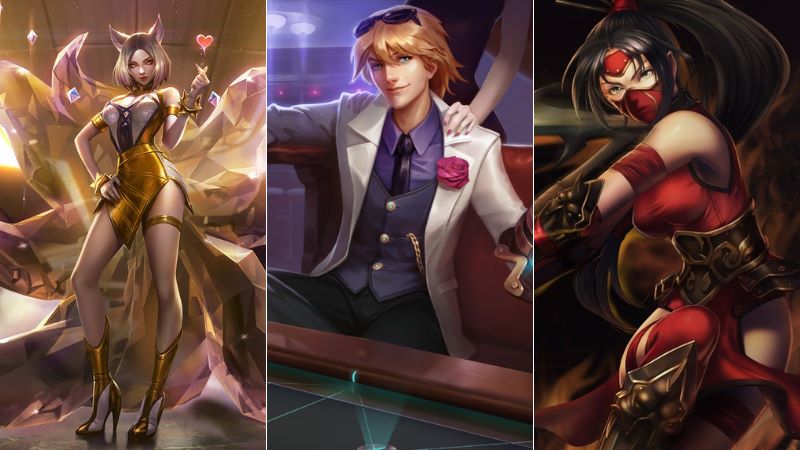 Top 3 tướng nhiều skin nhất LMHT