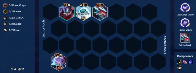 đội hình quân cảnh lazer đầu game