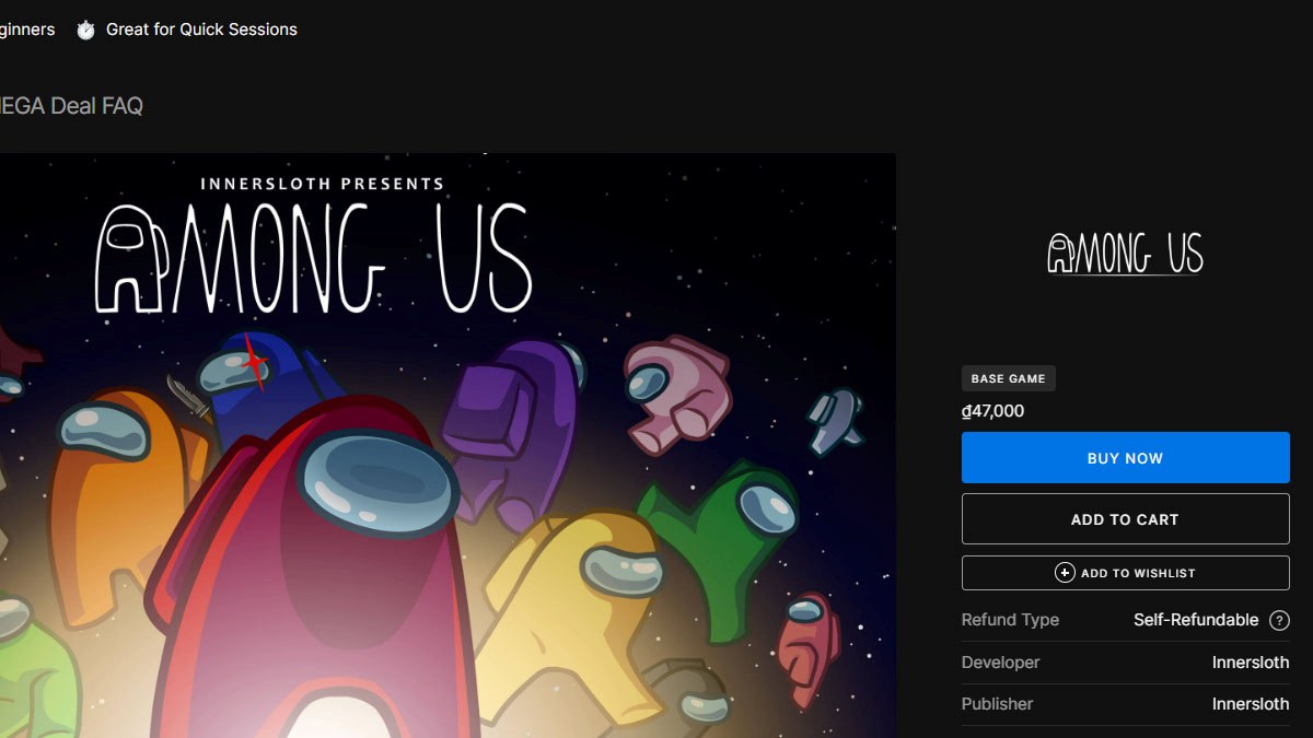 Cách tải Among Us trên máy tính, PC bằng Epicgames bước 2