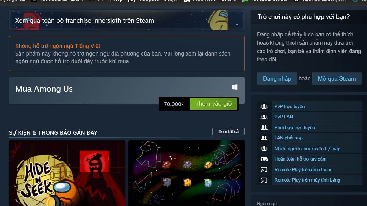 cách tải Among Us trên máy tính bằng Steam bước 2