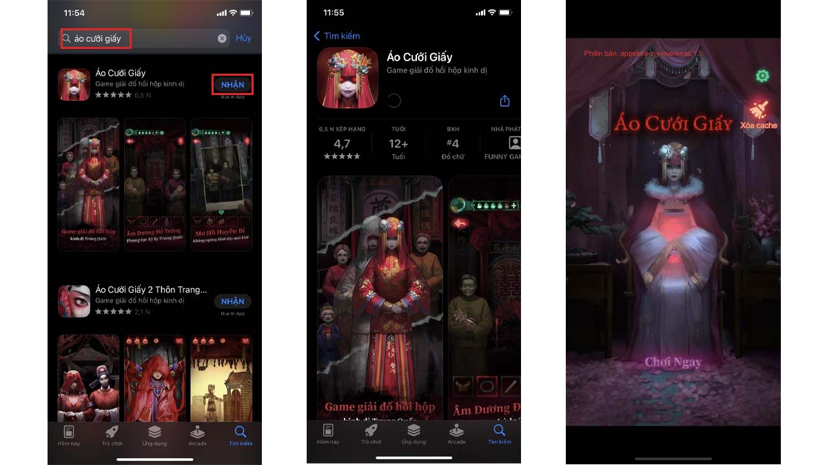 Cách tải game Áo cưới giấy trên iOS