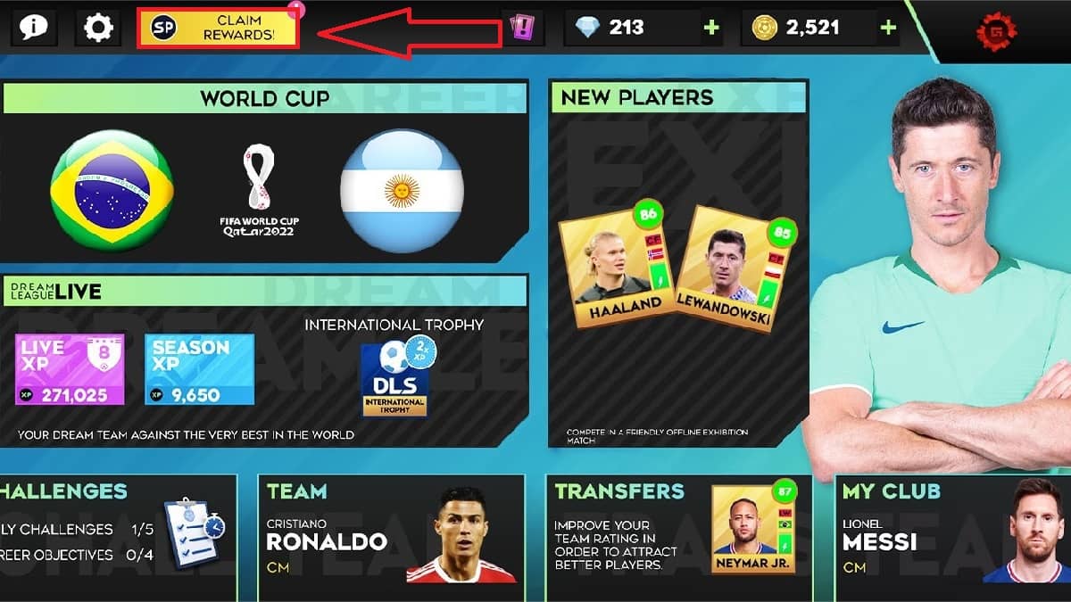 Đăng nhập vào game hàng ngày để cày vàng DLS 2023