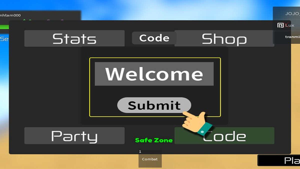 Cách nhập code Legend Piece đơn giản bước 4