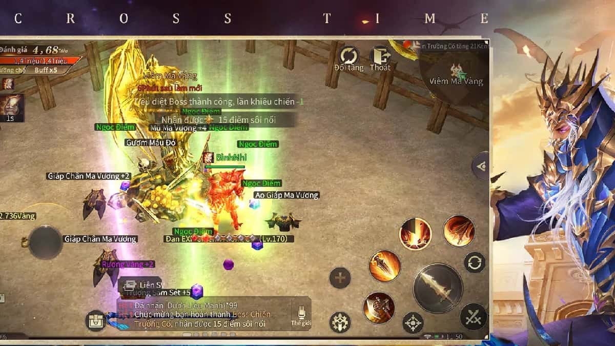Phần thưởng khi nhập code Mu Huyền Thoại
