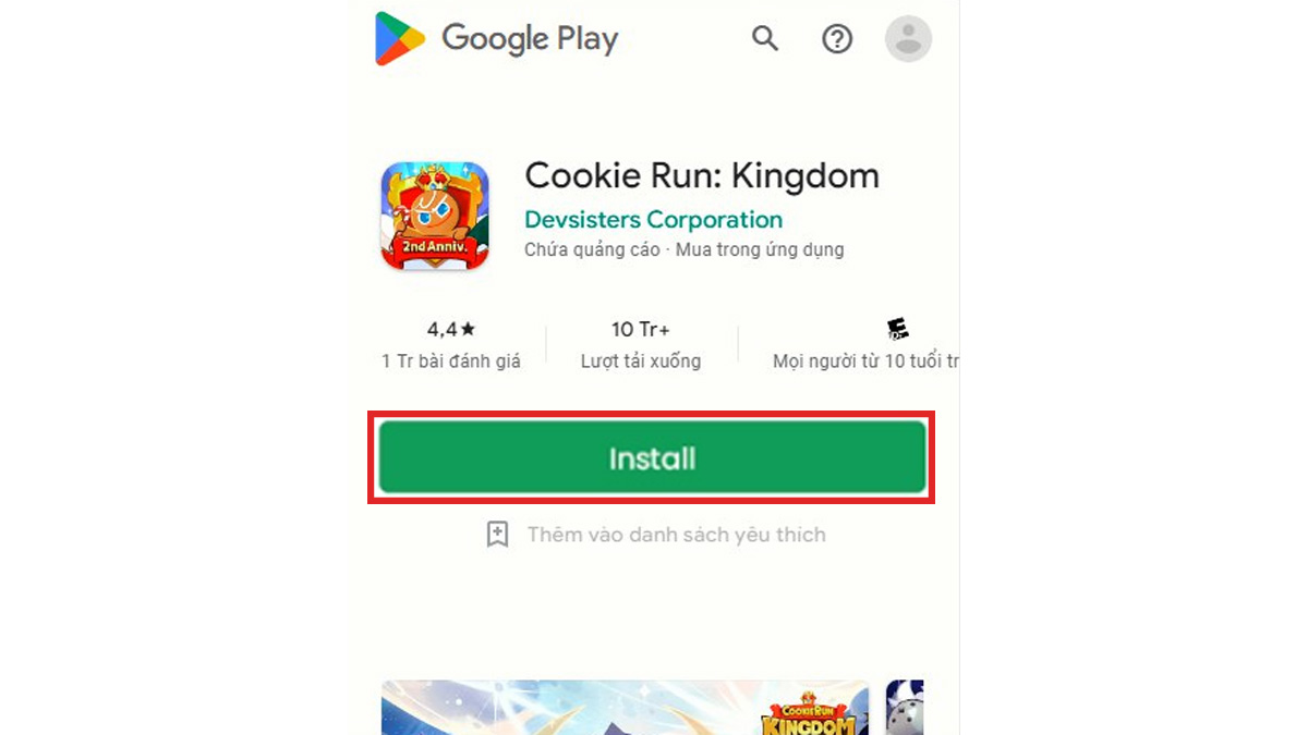 Cách tải Cookie Run: Kingdom trên Android bước 3
