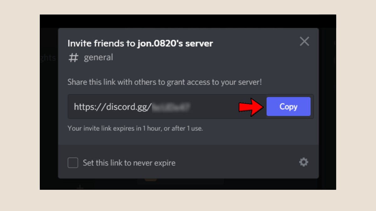 Cách tạo server Discord mời bạn bè tham gia bước 5