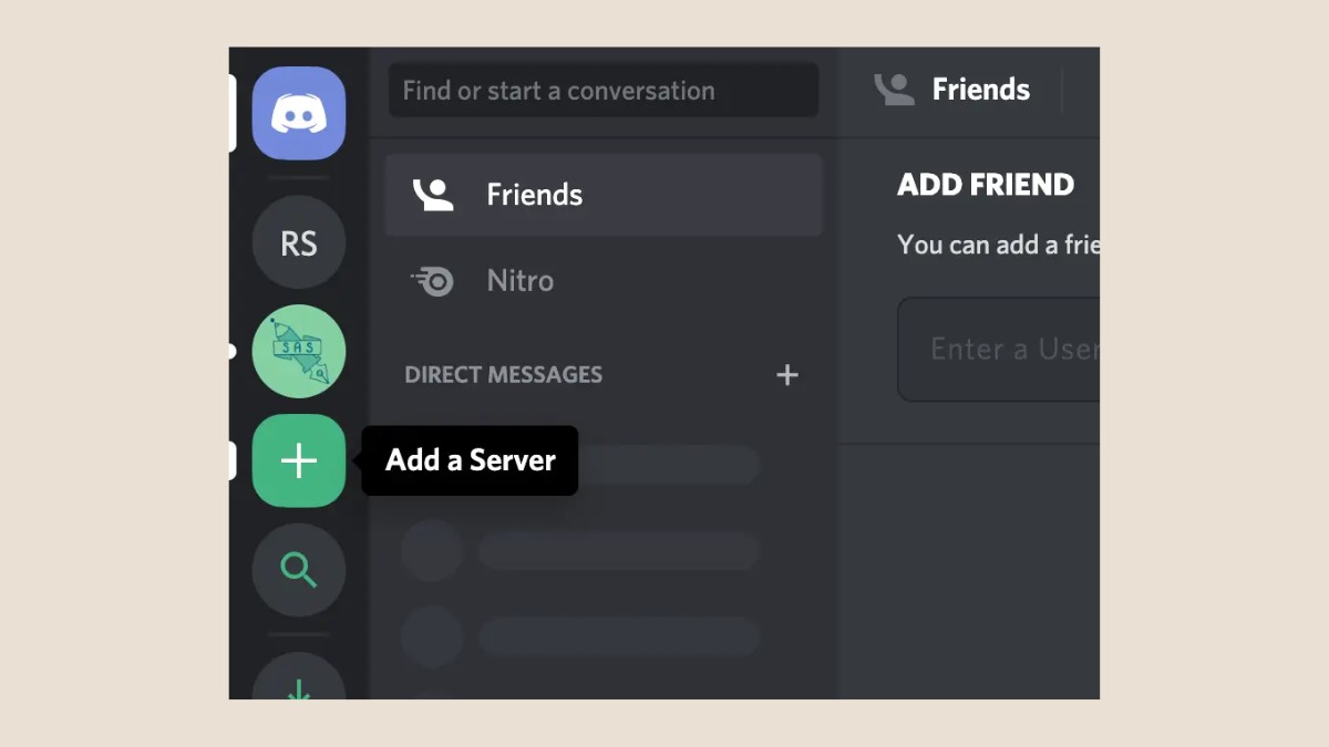 Cách tham gia vào server Discord khác bước 1