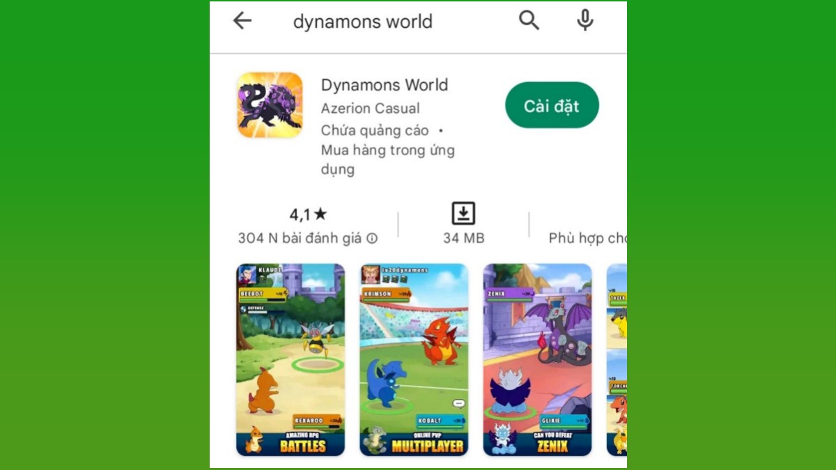 Hướng dẫn cách tải Dynamons World trên Android bước 3