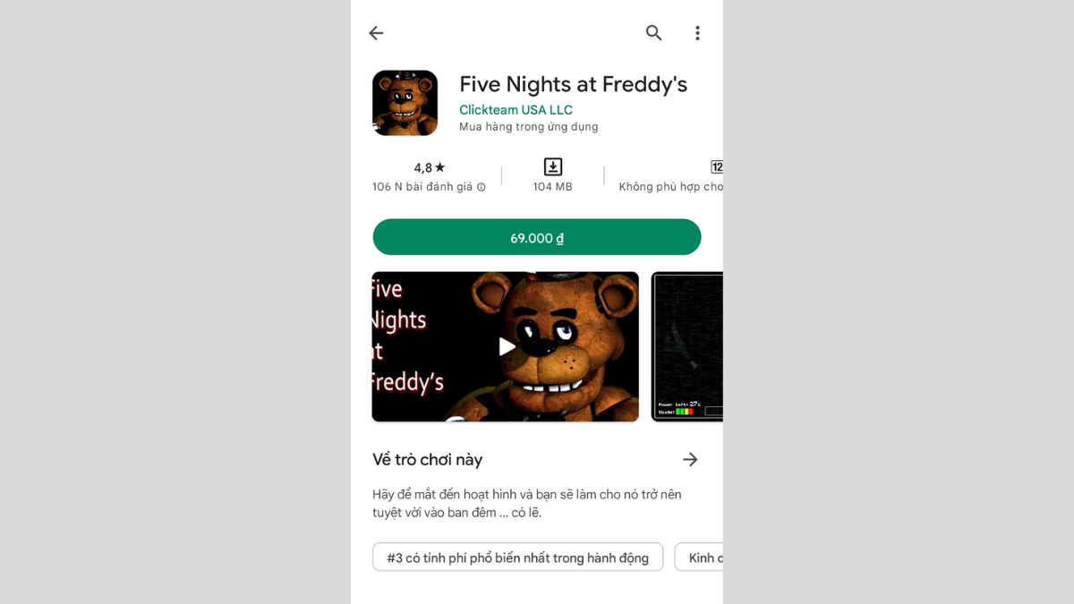 Cách tải Five Nights at Freddy